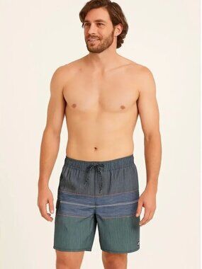 Billabong Recycler Layback Board Shorts Blue, Gray S
